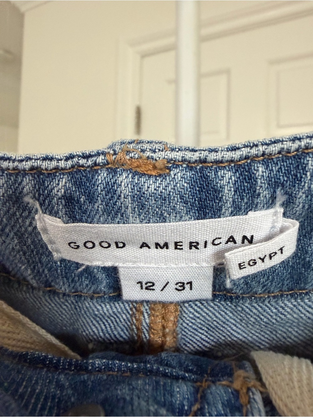 NWT Good American Lite Linen Denim Pants Size 12 - Picture 9 of 12